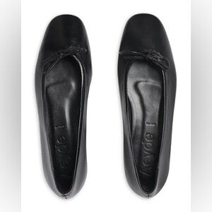 Aeyde Delfina Black Leather Ballet Flats 40.5